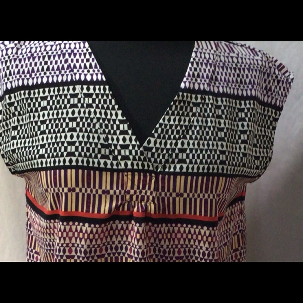 Liz Claiborne Boho v-neck blouse size petite medium